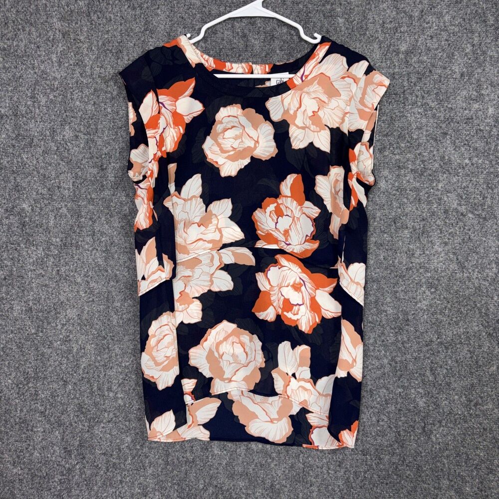 CAbi 5030 Blossom Top Blouse  Womens M Blue Feminine Delicate